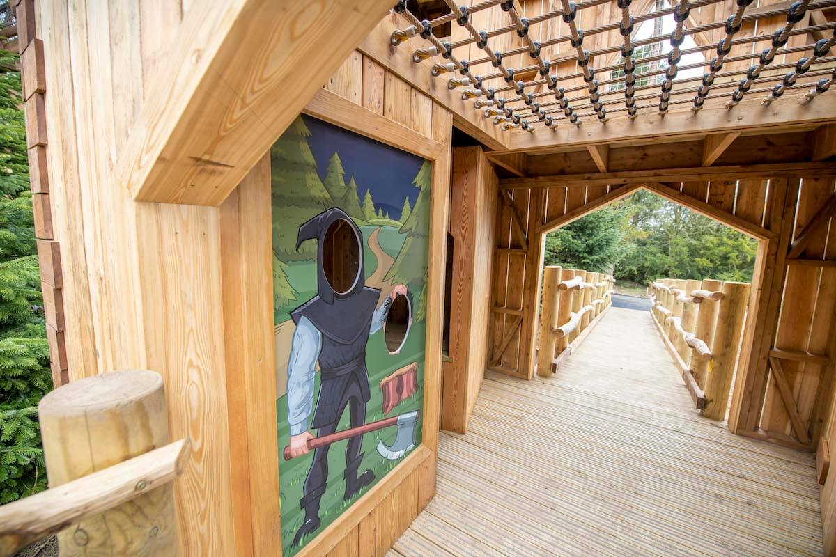 Entrance to the at Plotters Forest Adventure Play by CAP.Co at Raby Castle
