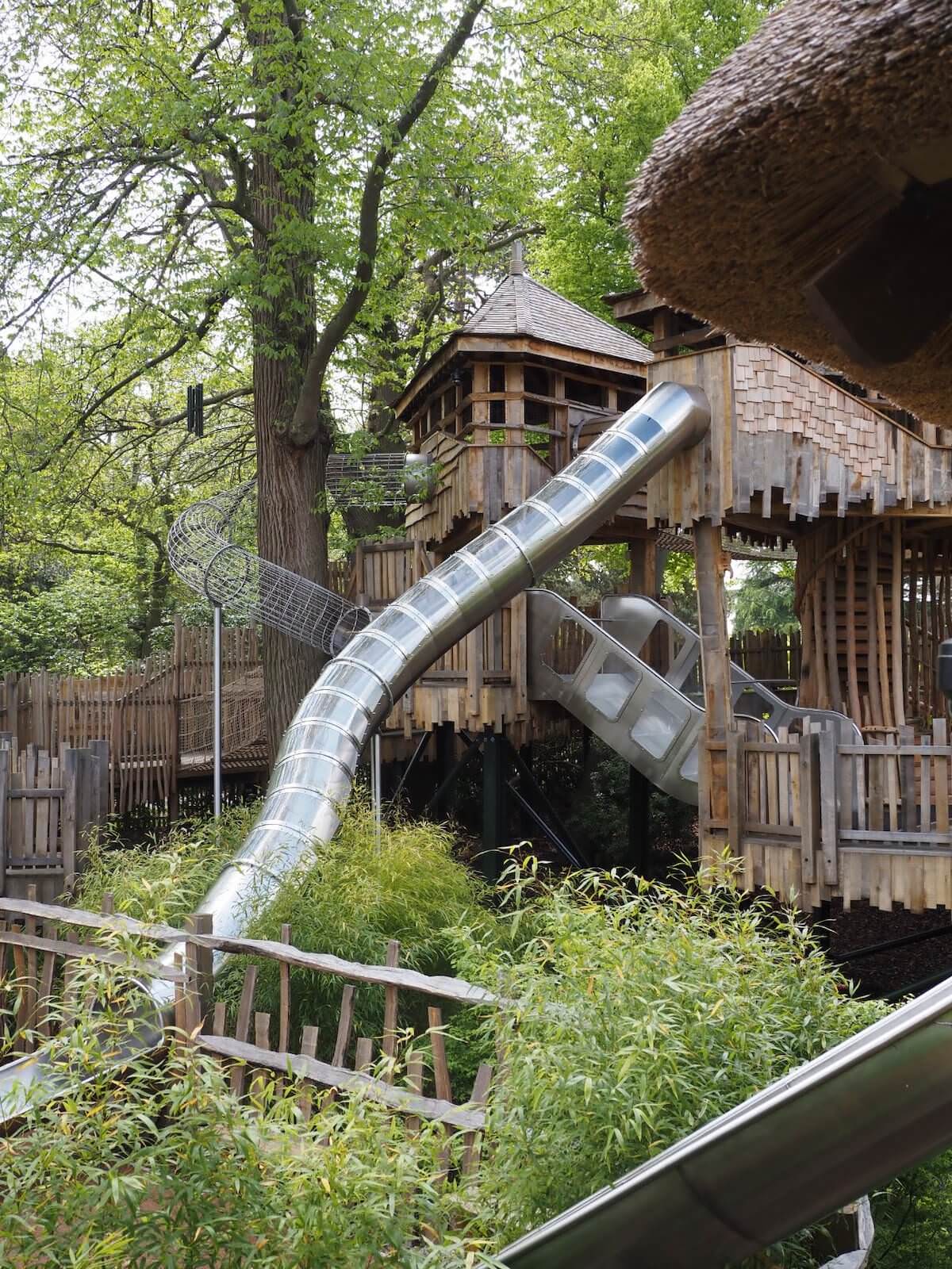Another long slide within the Windsor Great Park Adventure Play