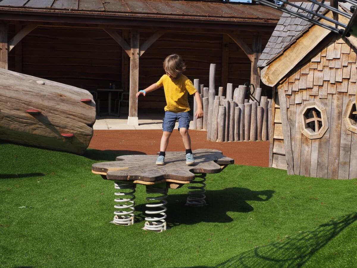 Balance beam within the Courtyard Play for Toddlers at Windsor Great Park
