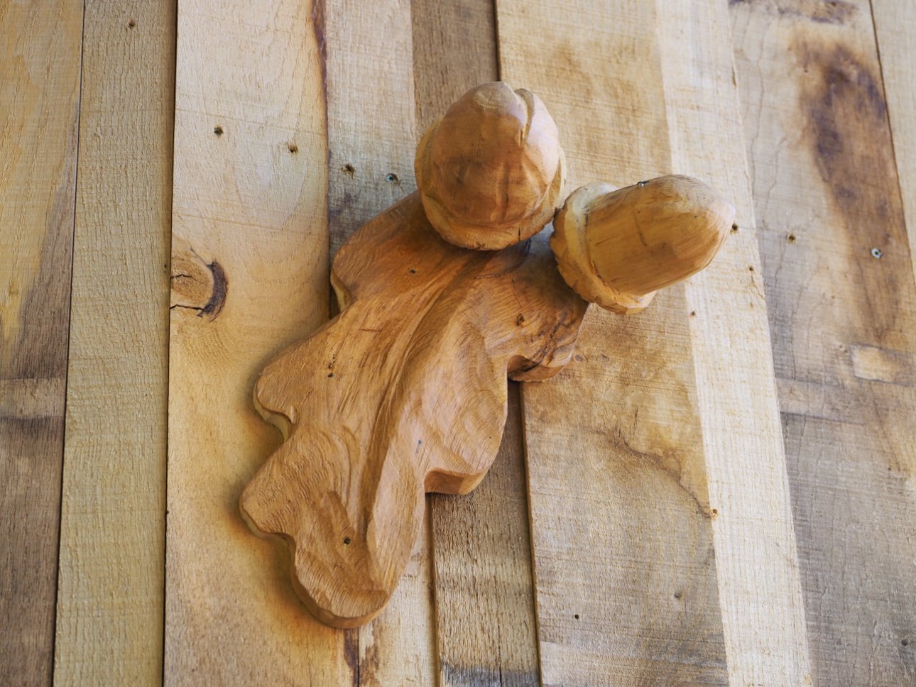 Beautiful Acorn Carving at Windsor Great Park