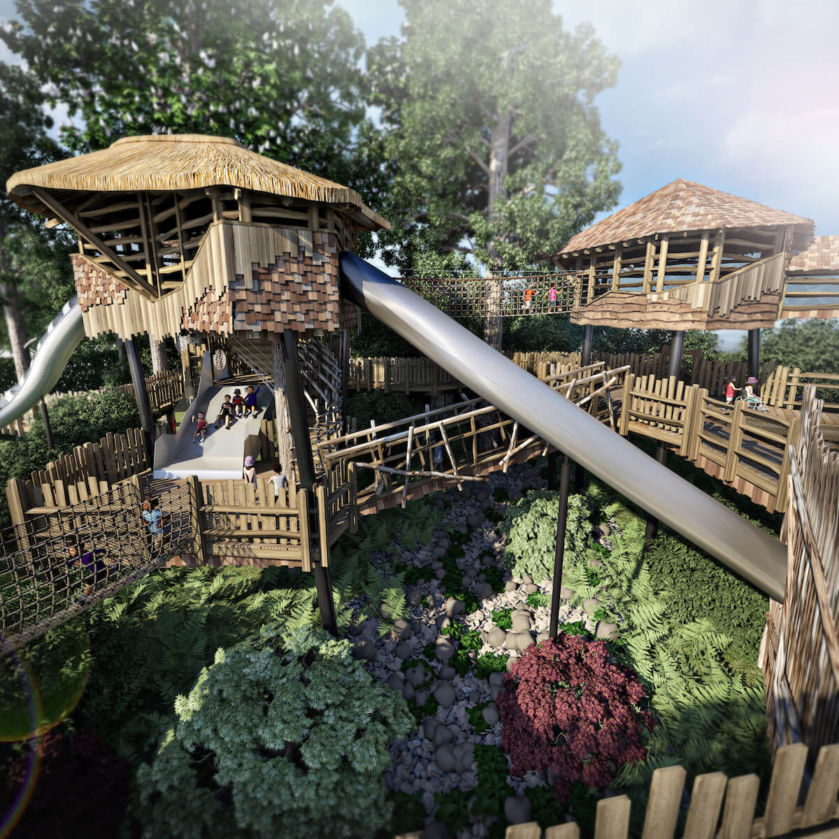 Covered Decks as part of the new build adventure play for Windsor Great Park