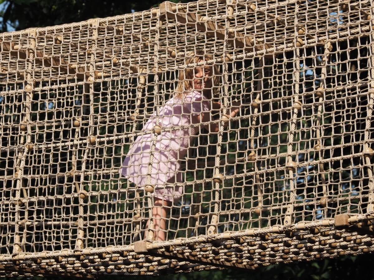 The crawl nets are always fun for kids and maybe less so for adults at Windsor Great Park Adventure Play