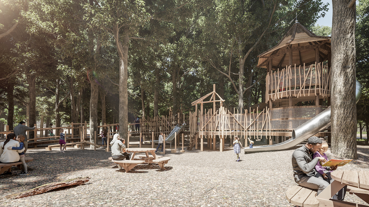 This is what the Hermits Hollow will look like at Coombe Country Park CGI 3