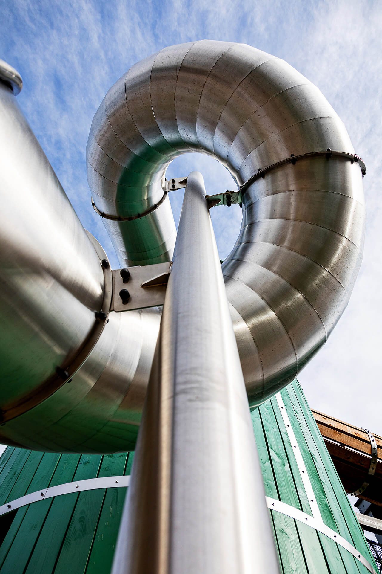 CAPCO built playground at Rand Farm Park architectural shot of tube slide