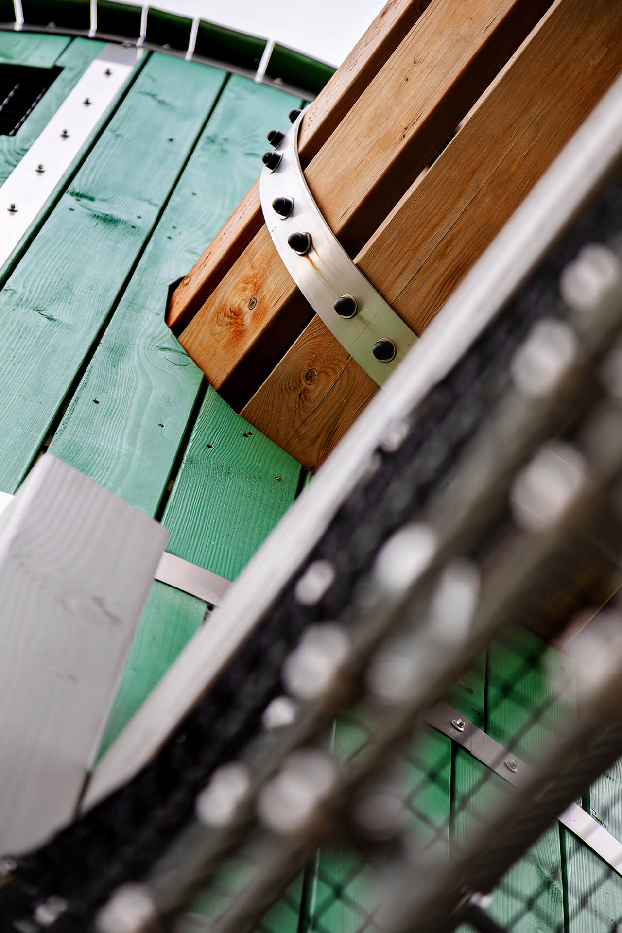 Detail shot of materials used at Rand Farm Park playground built by CAPCO