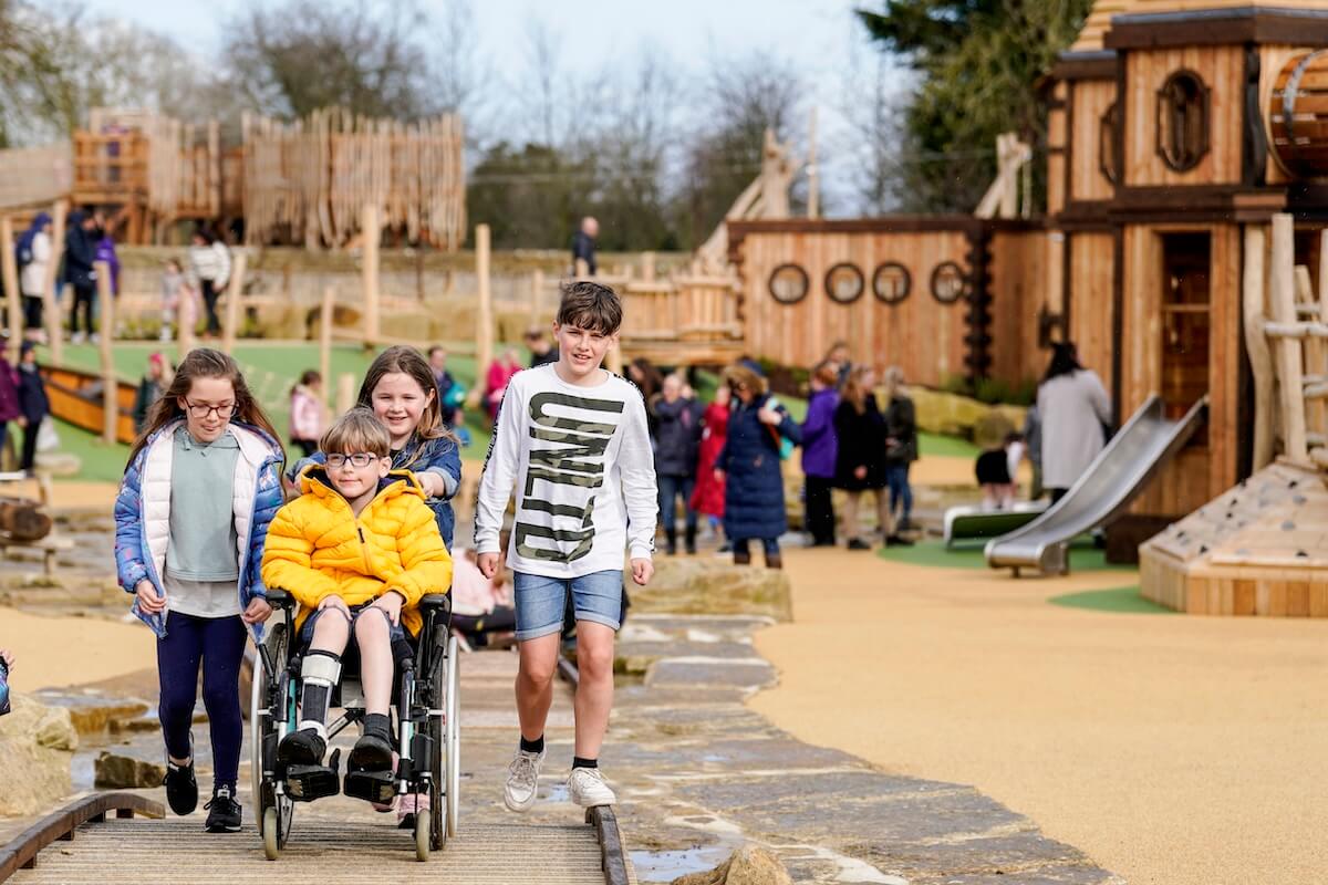 Accessible play for all at The Lost Garden within Blenheim Palace Adventure Play by CAP.Co