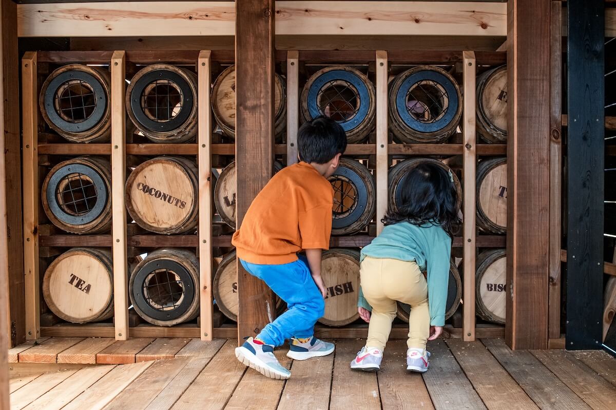 Hidden Barrels in the storage of the Shanty at The Cove at the National Maritime Museum Inclusive play by CAP.Co