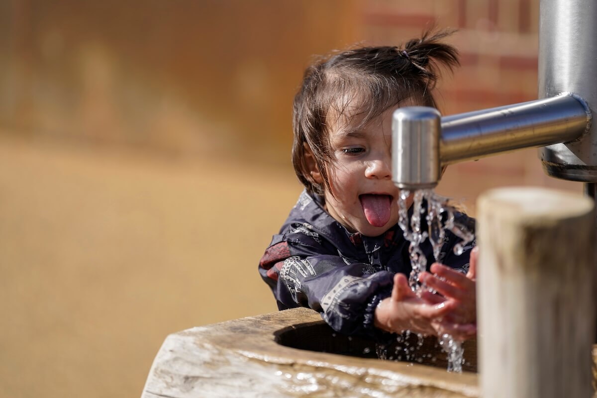 So much water play to enjoy at The Lost Garden within Blenheim Palace Adventure Play by CAP.Co