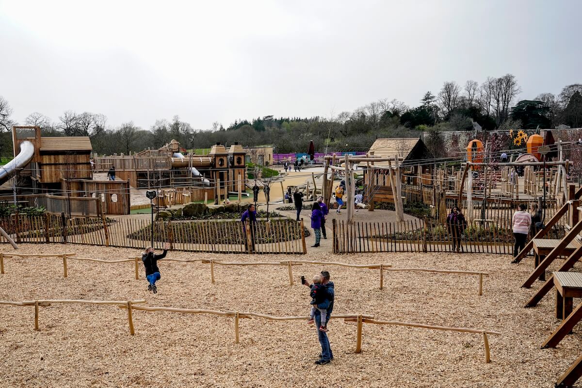 The full wide view of The Lost Garden within Blenheim Palace Adventure Play by CAP.Co