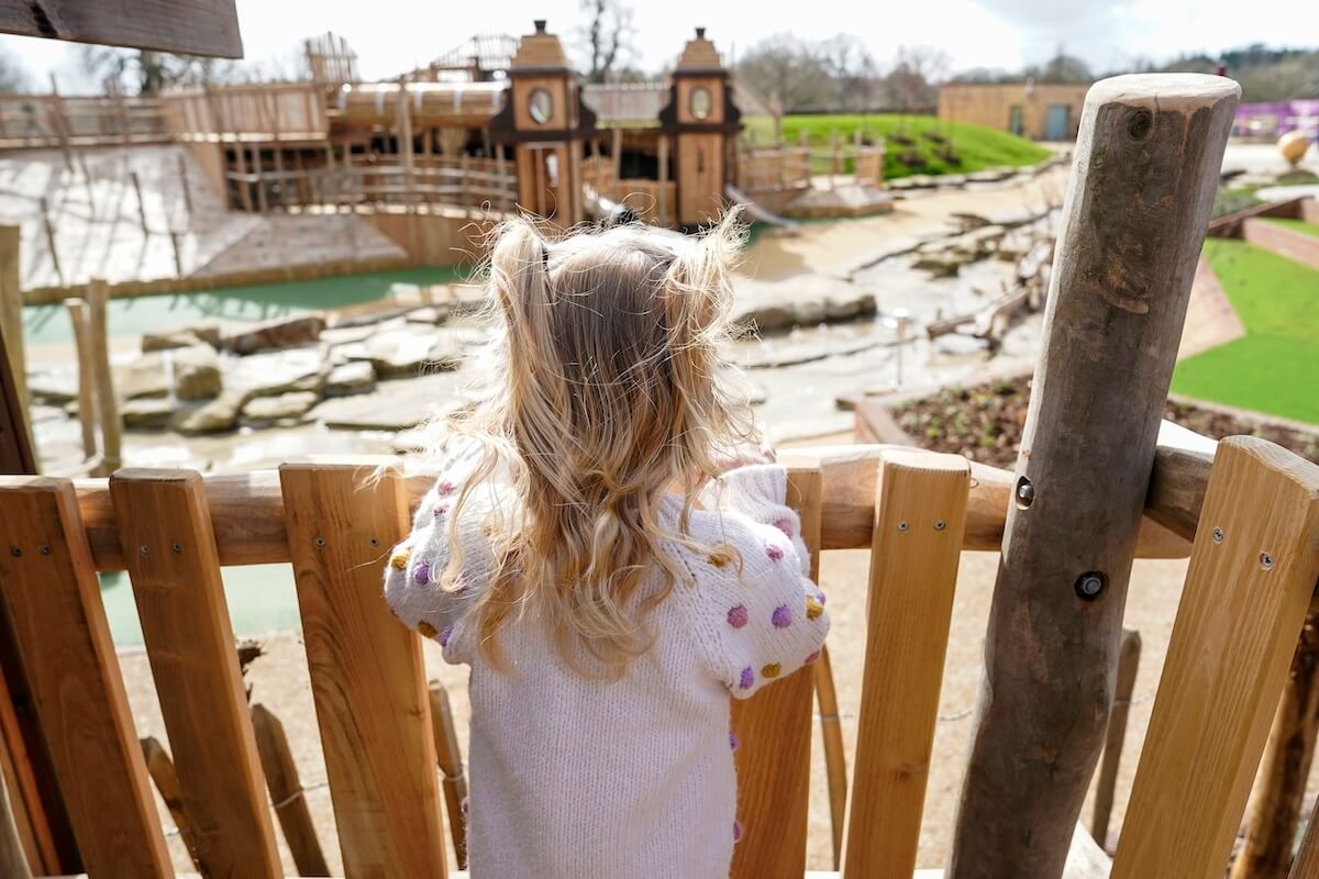 What a great lookout point at The Lost Garden within Blenheim Palace Adventure Play by CAP.Co