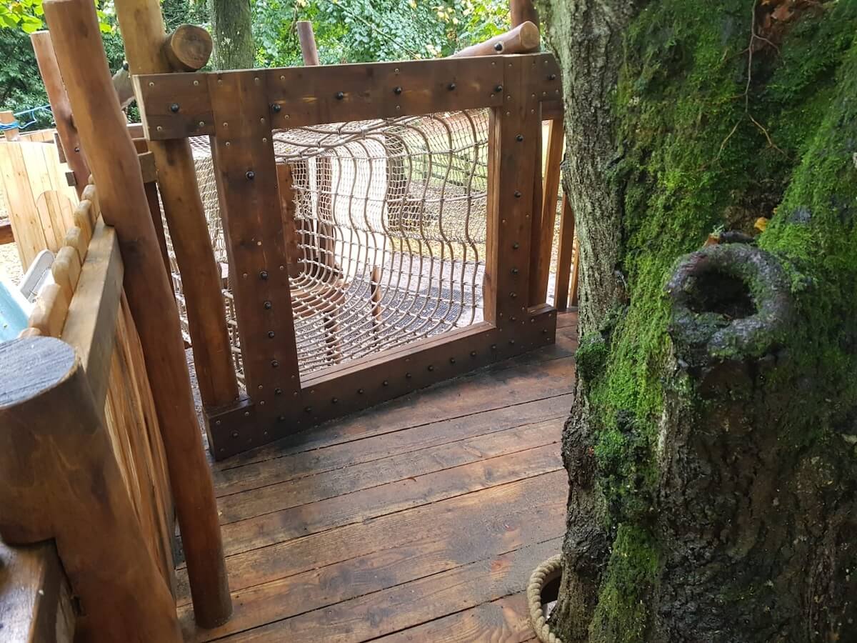 More of the net tunnel at the adventure play for Barrow Hills School by CAP.Co