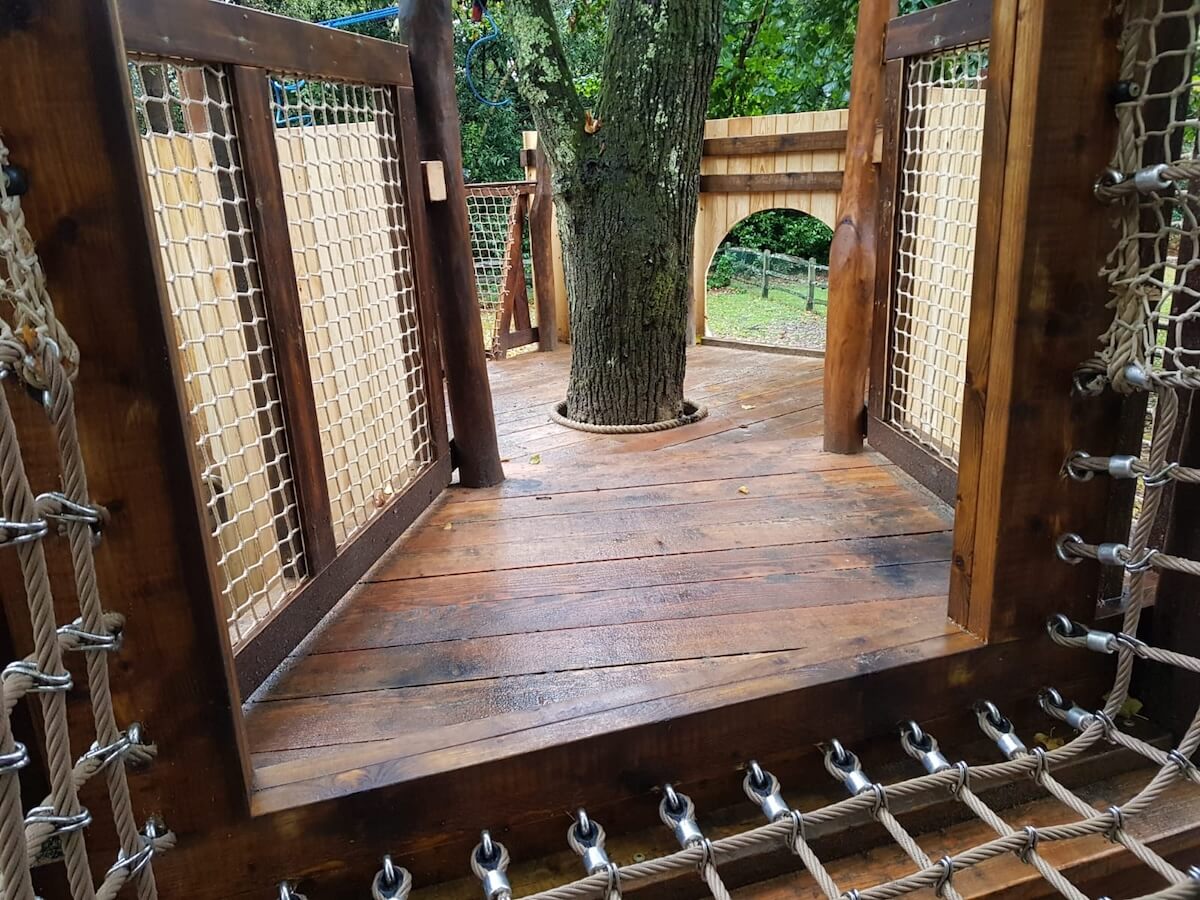 The walkway at the adventure play for Barrow Hills School by CAP.Co