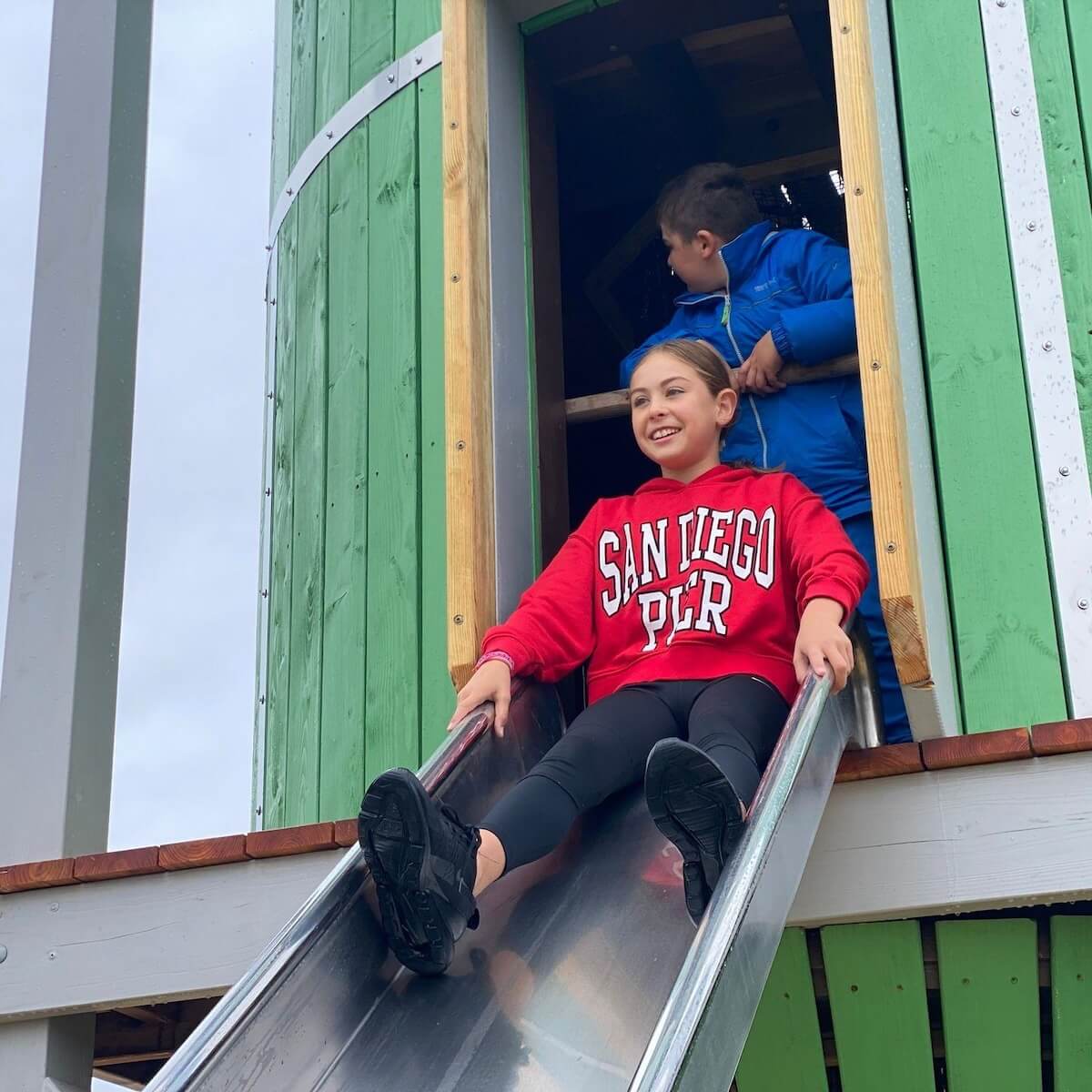 The smaller slide from silo play at Rand Farm park by CAP.Co