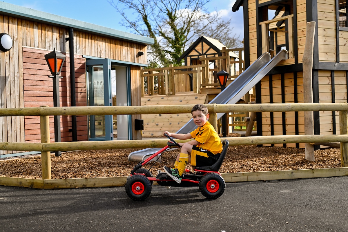The cart track is amazing at Hockerhill Adventure Playbarn indoor and outdoor play in Staffordshire by CAP.CO