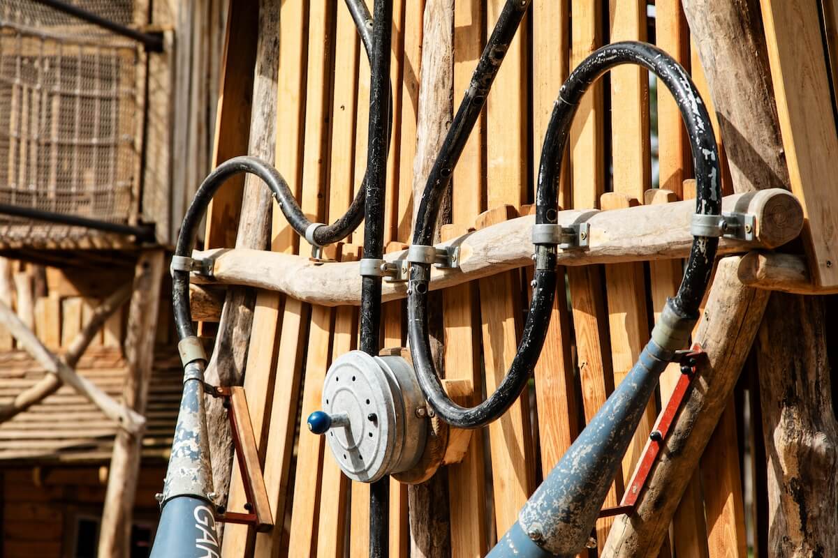 Hand curved metal detailing at Parc Sainte Croix Neos Homestead by CAP.CO Photography by Kev Foster