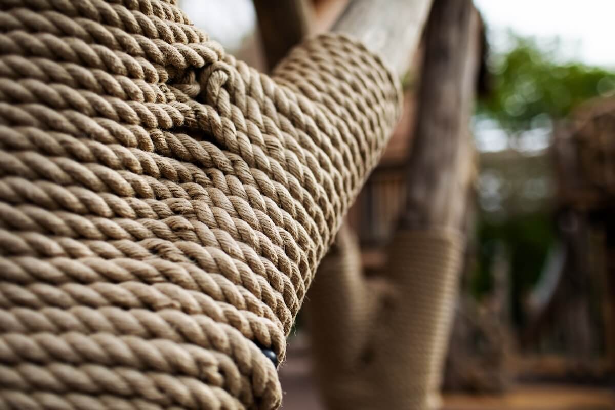 More rope detailing at Parc Sainte Croix Neos Homestead by CAP.CO Photography by Kev Foster