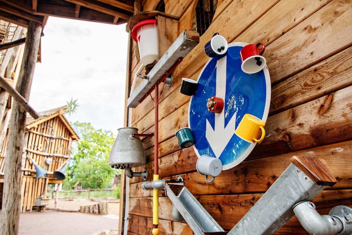 Reuse and recycle signage at Parc Sainte Croix Neos Homestead by CAP.CO Photography by Kev Foster