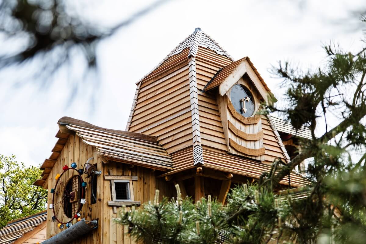 Roof details at Parc Sainte Croix Neos Homestead by CAP.CO Photography by Kev Foster