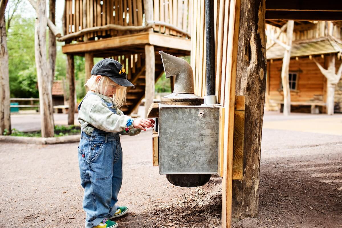 Where is the water feature within Parc Sainte Croix Neos Homestead by CAP.CO Photography by Kev Foster