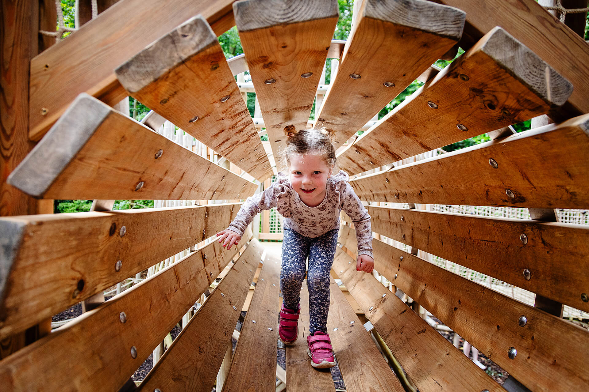 exploring within the Hide and Secrets adventure play at Burghley House by CAP.CO with photography by Kev Foster