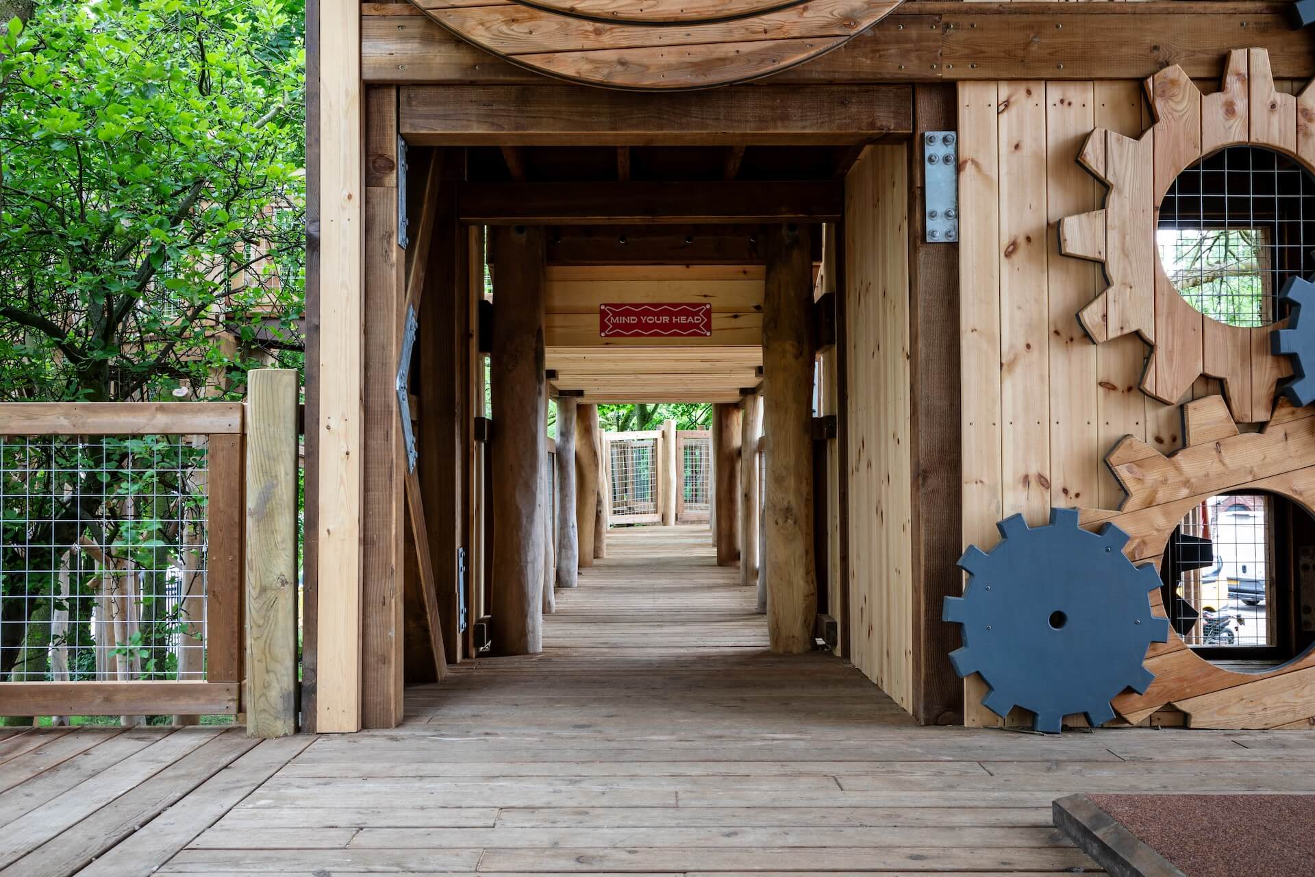 Play underneath the Hopetown Darlington adventure play by CAP.CO with photography by Kev Foster