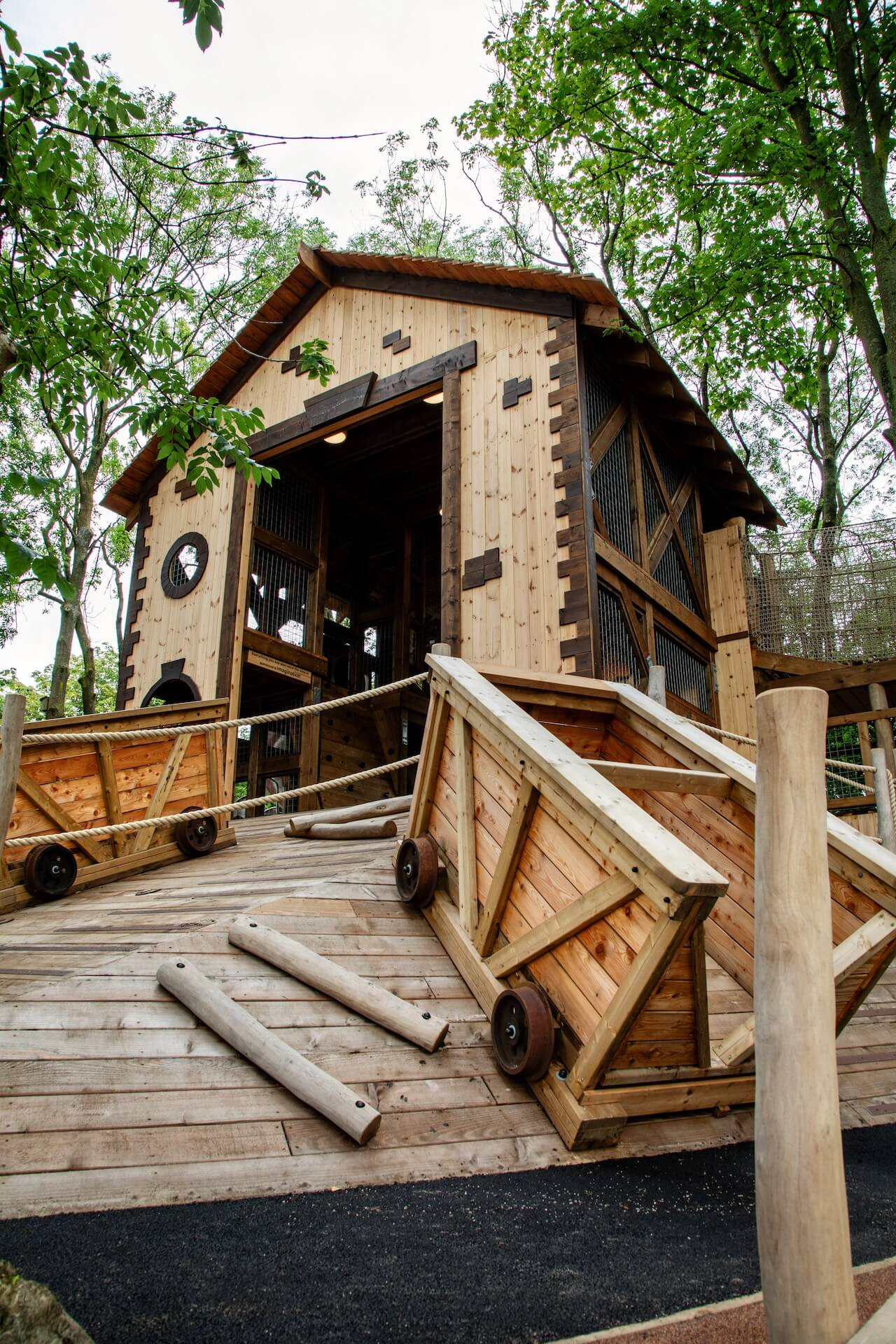 The runaway carriages at Hopetown Darlington adventure play by CAP.CO with photography by Kev Foster