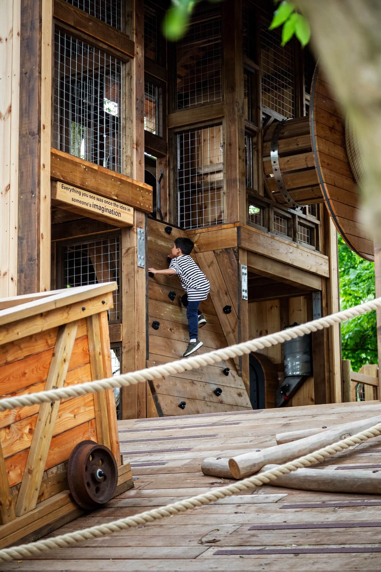 The way to access the slide is to climb up at Hopetown Darlington adventure play by CAP.CO with photography by Kev Foster.