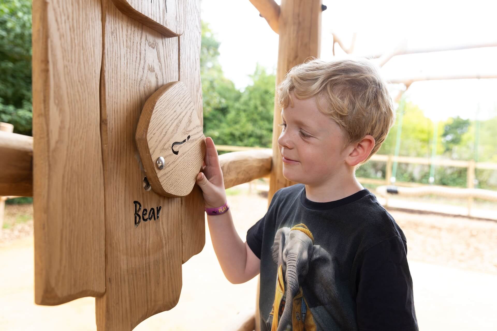 Accessible play elements at Bristol Zoo Project with adventure play by CAP.CO