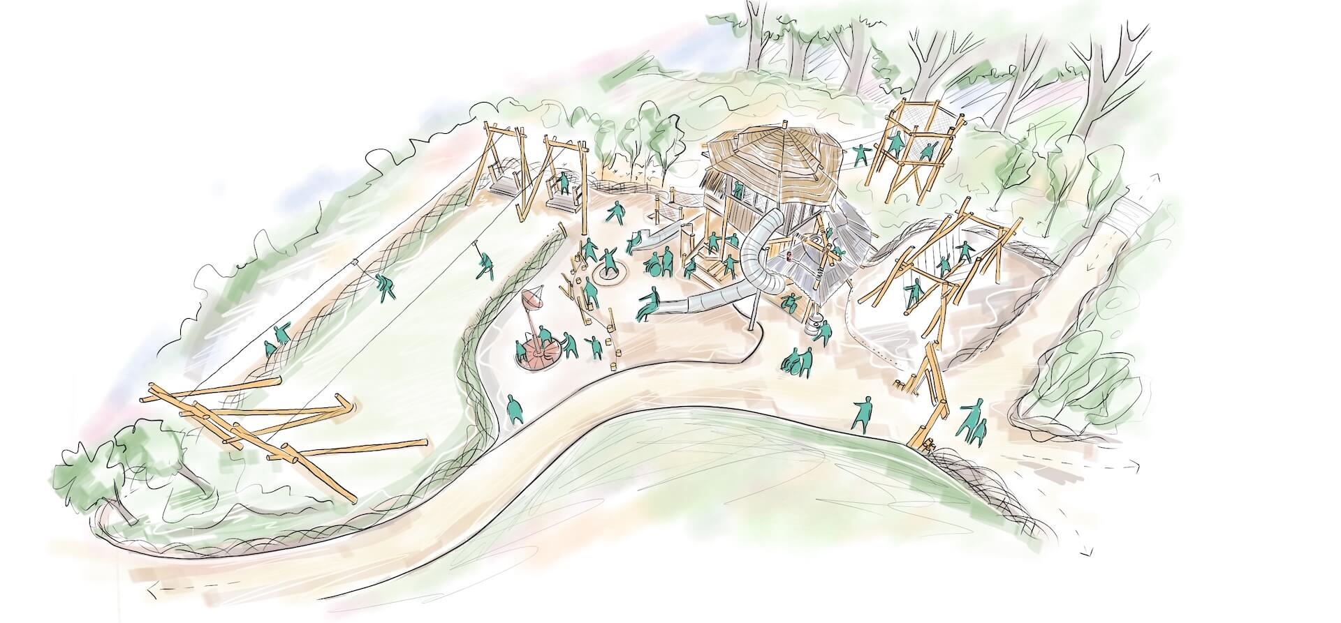 Bristol Zoo Project adventure Play concept Site overview by CAP.CO