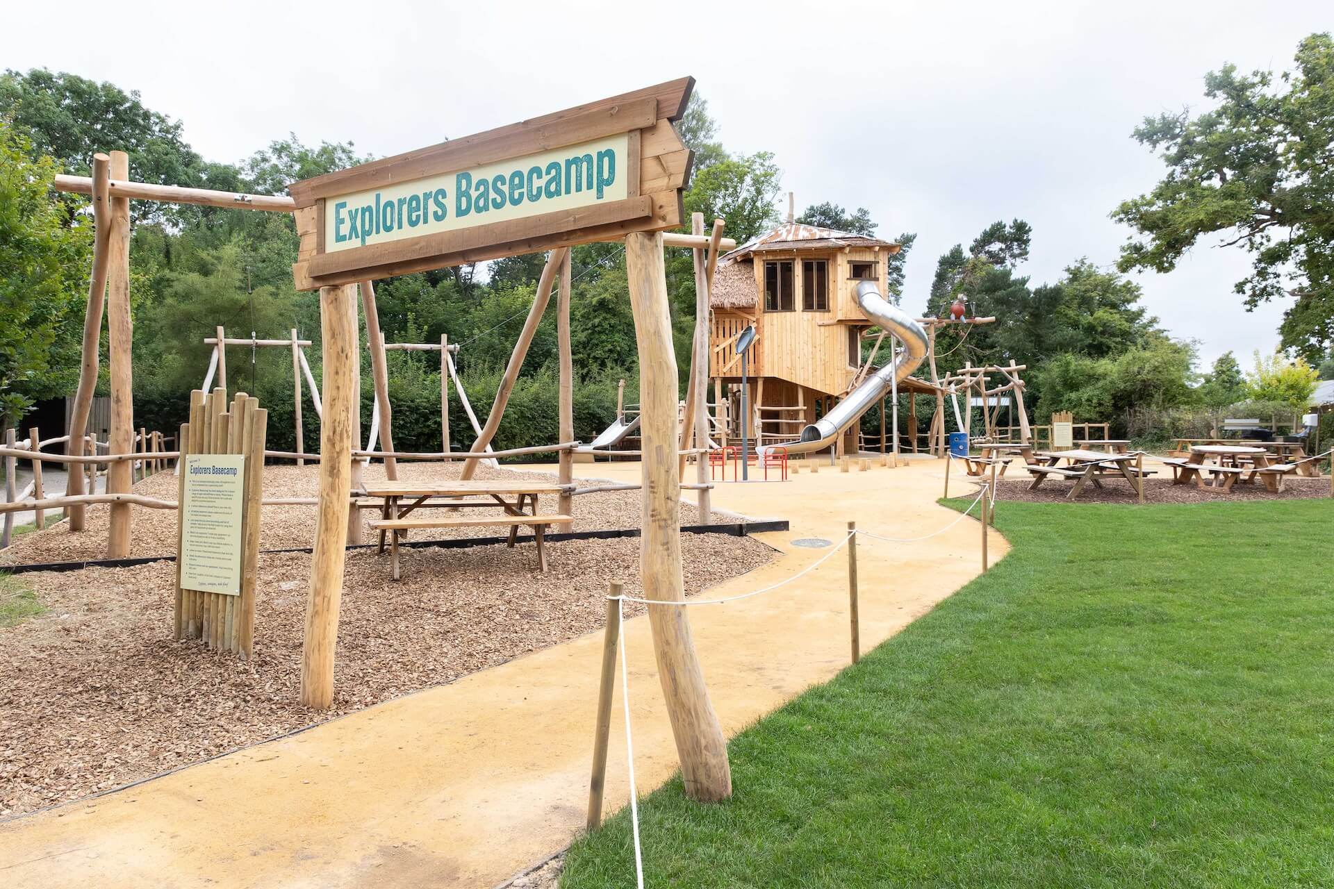 The entrance to the Explorers Basecamp at Bristol Zoo Project designed and built by CAP.CO