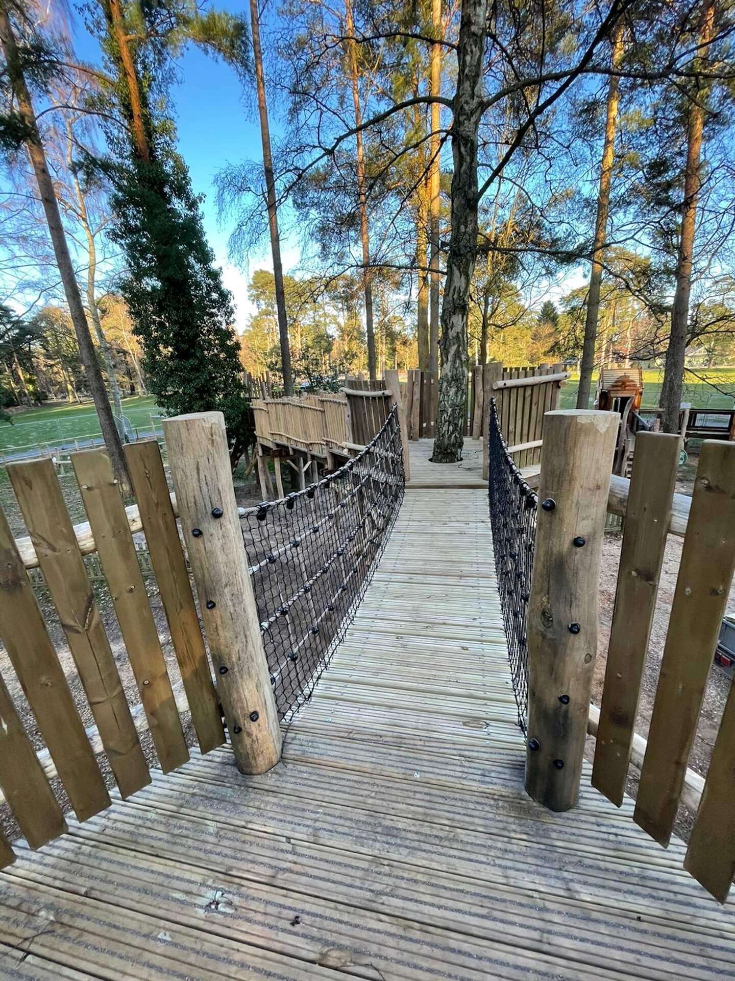 The treedeck play within the Adventure Play at Sandringham Estate