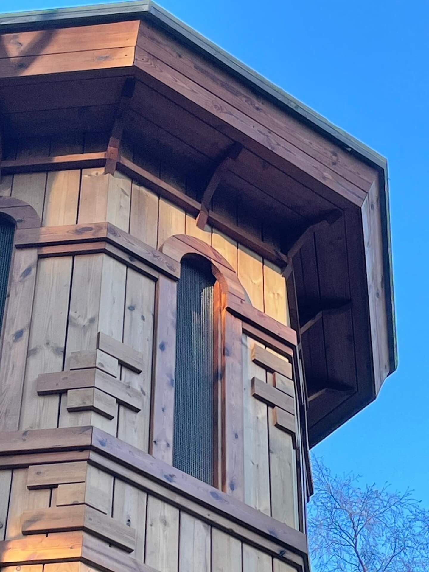 The water tower detail at the adventure play at Sandringham Estate by CAP.CO