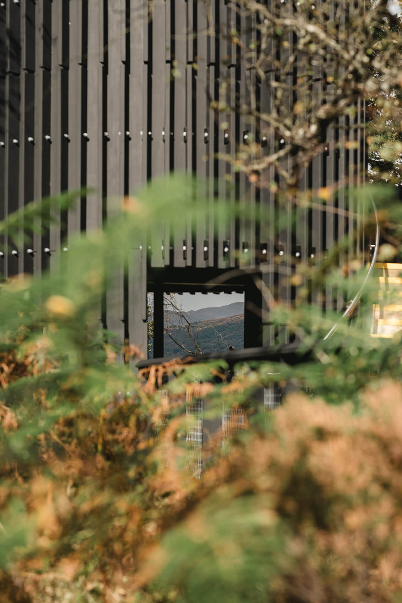 Detail Image of the main tower built by CAPCO at Roderick Dhu lookout tower at Loch Katrine photography by Lindsey Mack