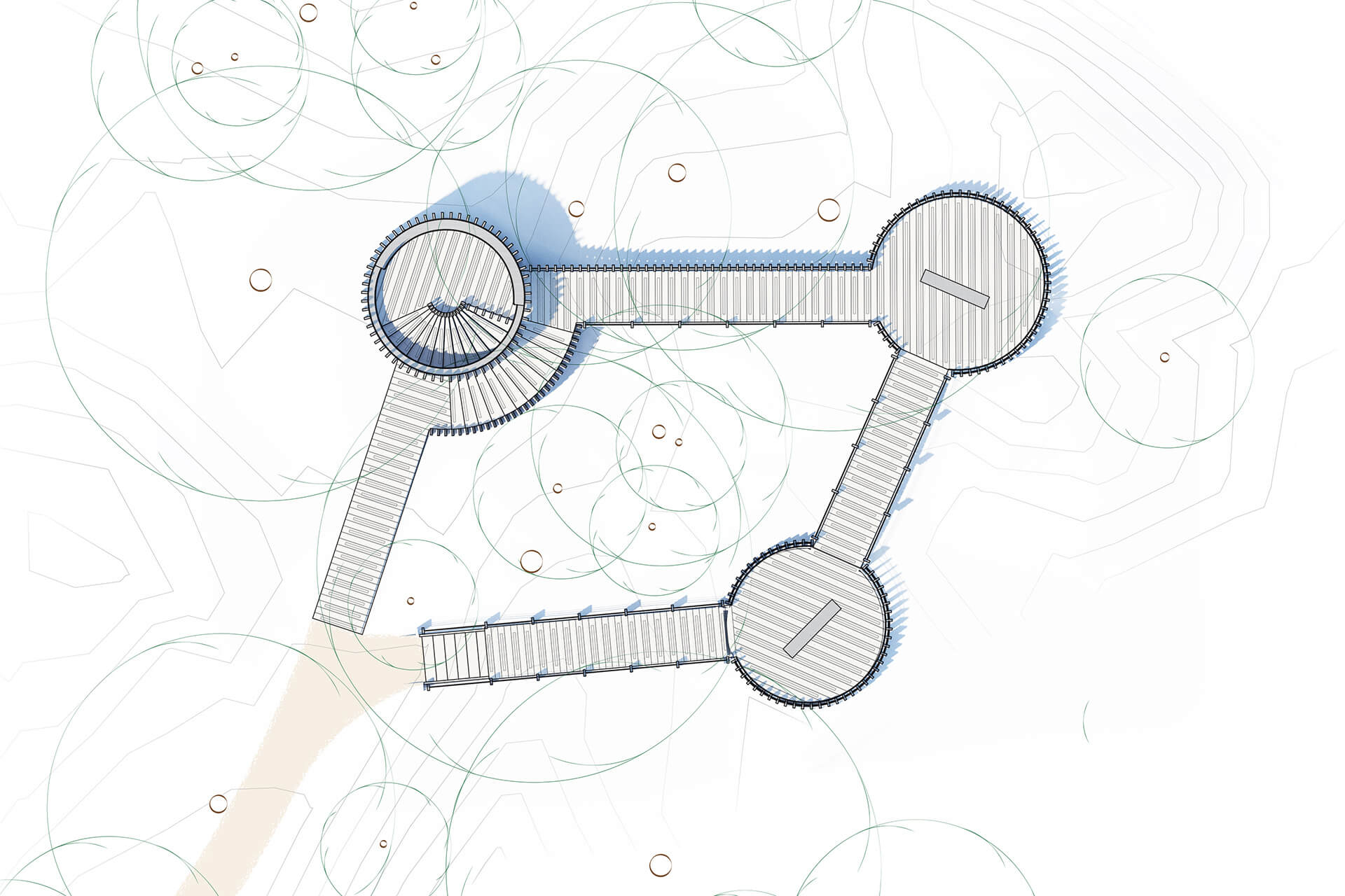 Loch Katrine detail plan of Roderick Dhu Lookout Tower designed by CAPCO
