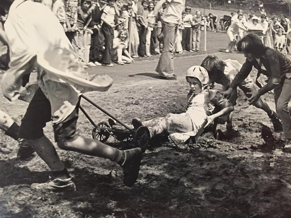 Young Johnny in a school race in the 70's