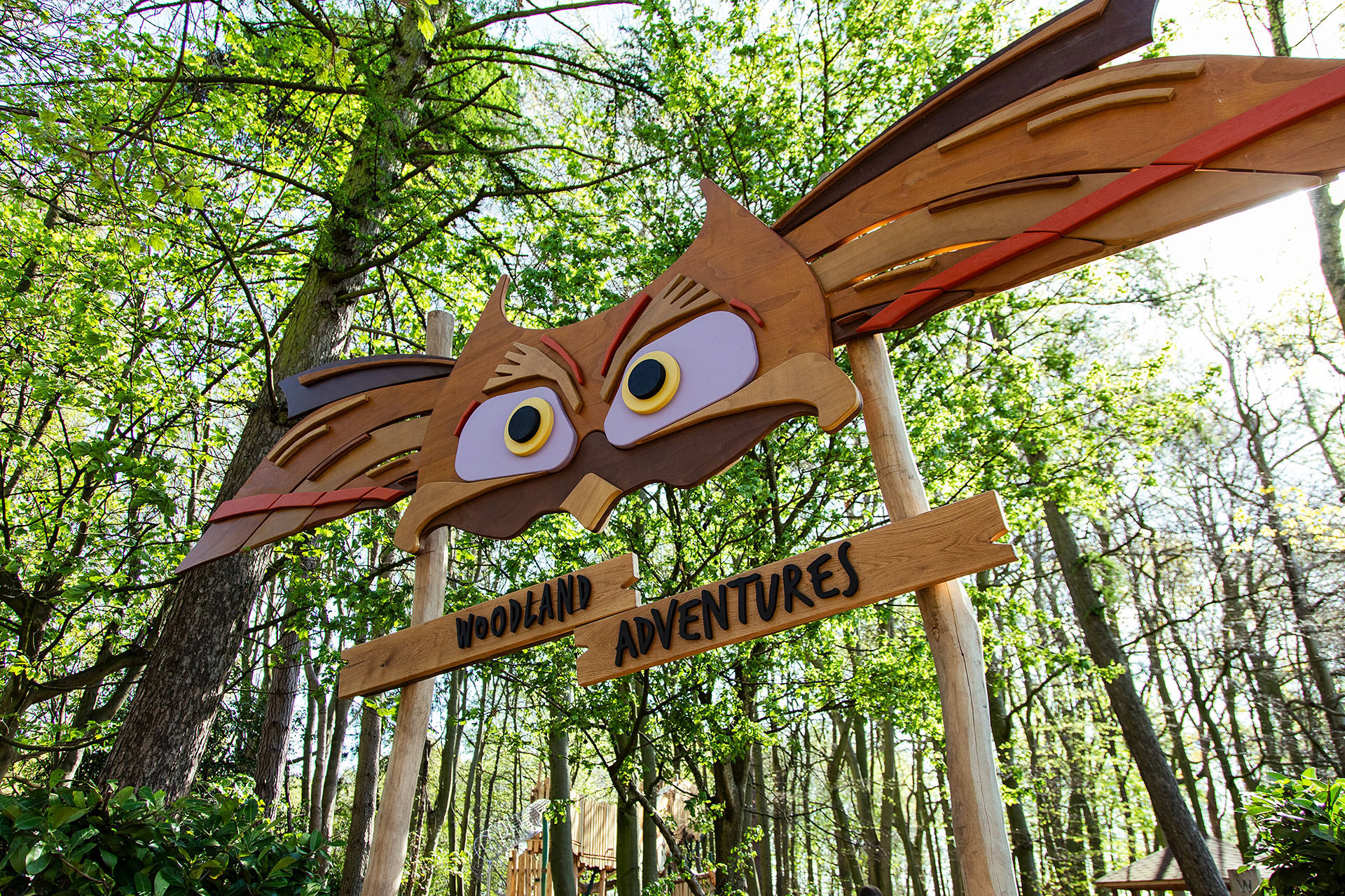 Entrance to the Woodland Adventures playground at The Belfry Hotel built and designed by CAP.CO photography by Kev Foster