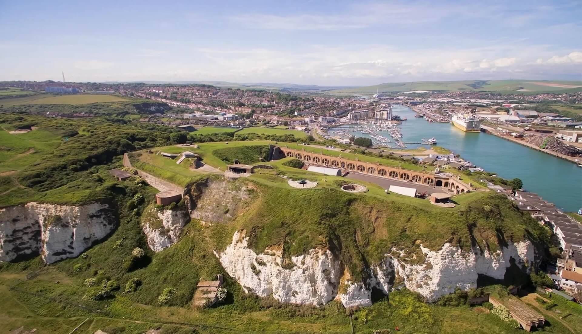 Newhaven Fort from above with adventure play by CAP.CO