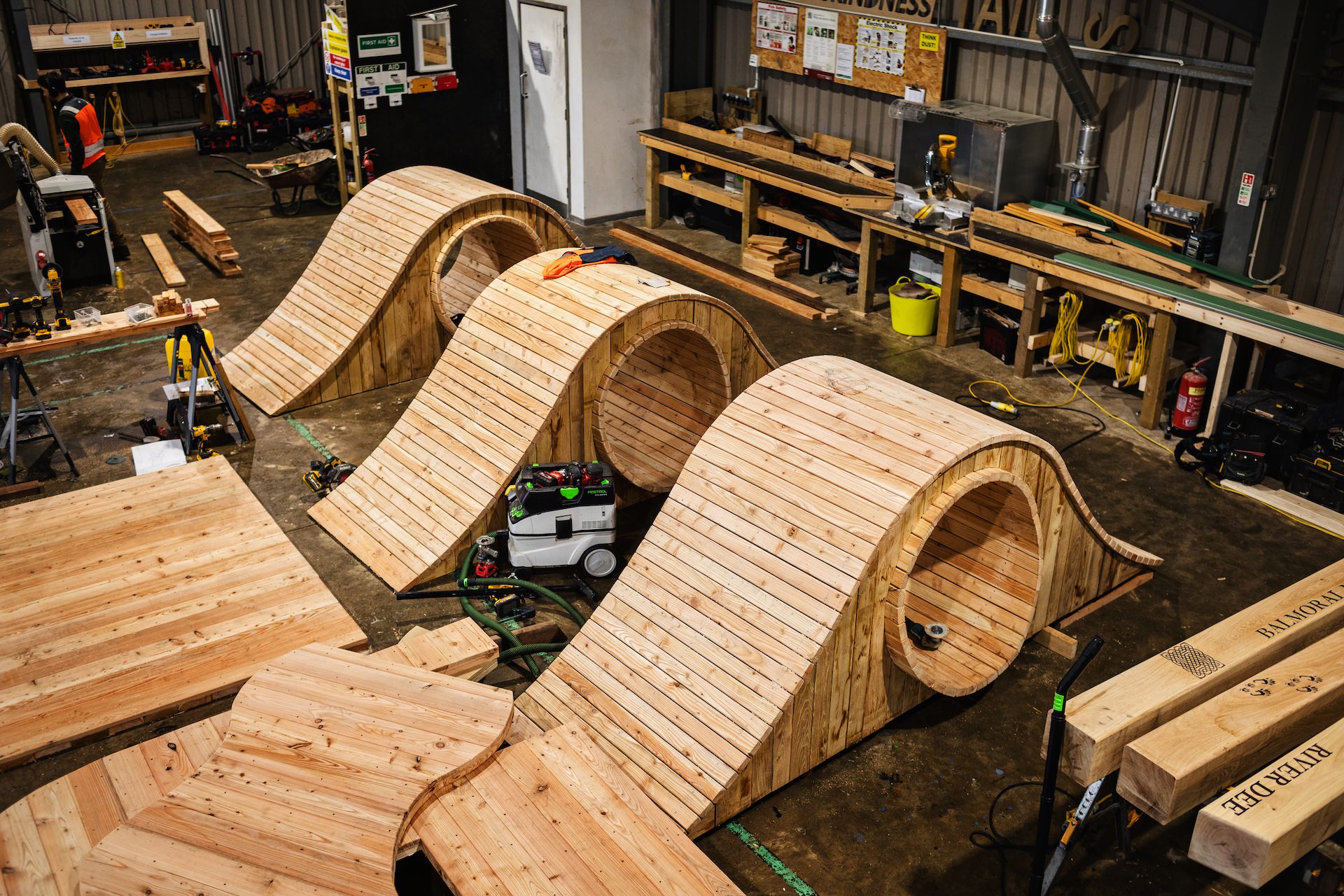 Parts of the Rabbit Ground play being created at the CAP.CO workshop