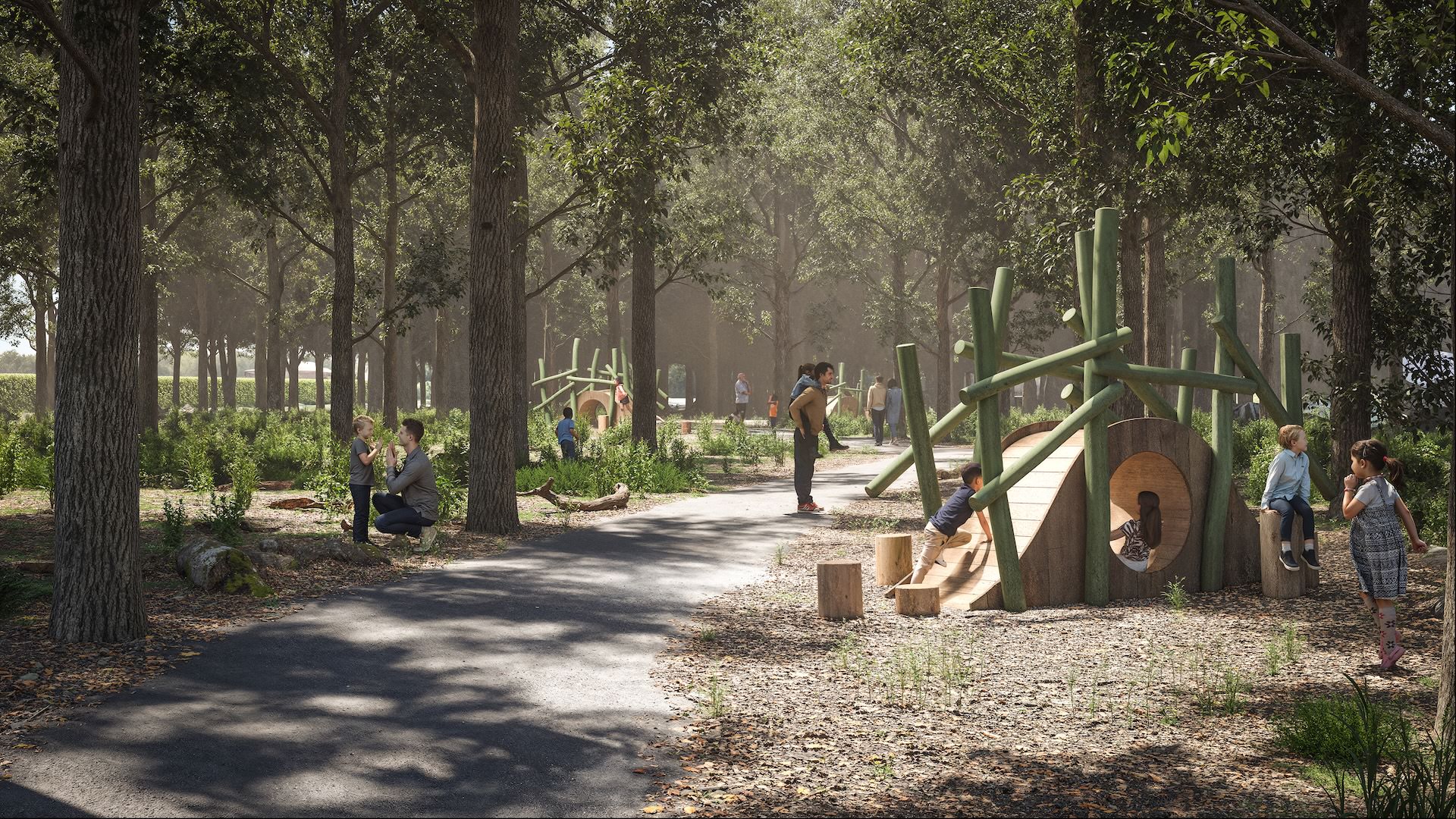The rabbit groundplay as part of the adventure play at the Belfry by CAP.Co