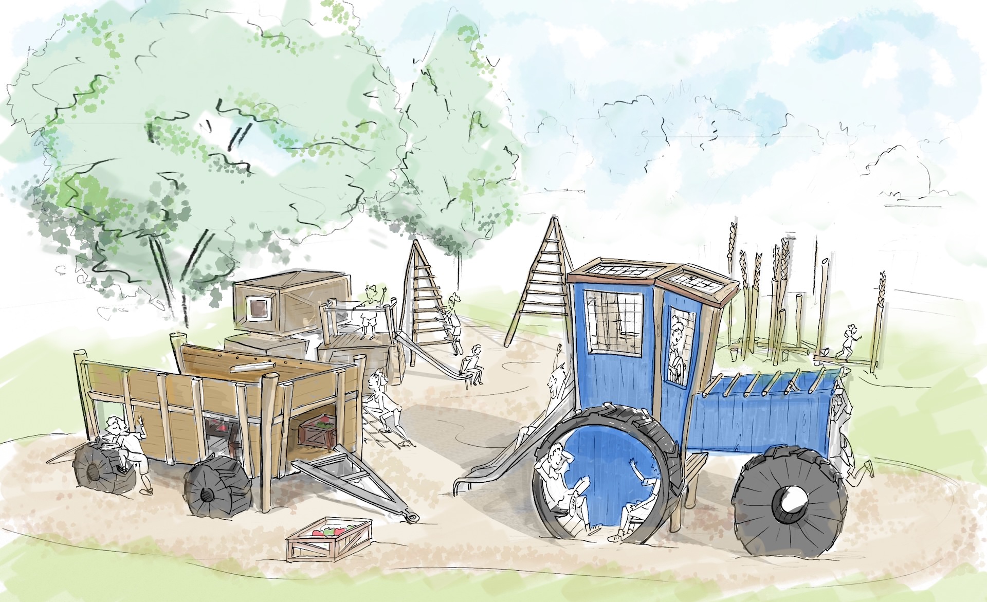 Applewood Countryside Park initial sketch Concept by CAP.CO