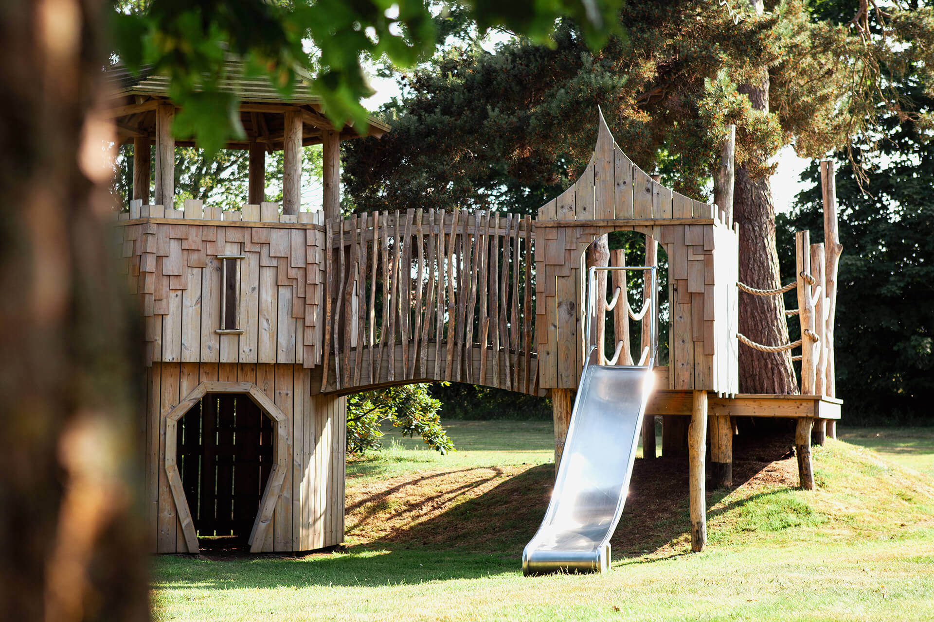 Scarborough Hill Country Inn Hotel pine tower playground built in 2019 by CAPCO photography by George Browne