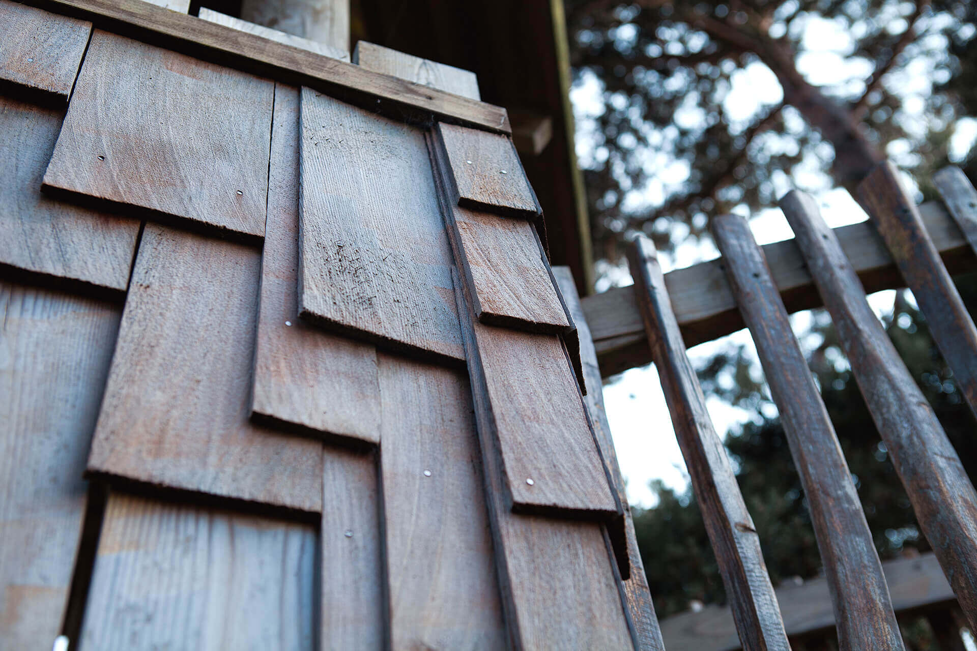 Shingles were used as cladding on the main tower at Scarborough Hill Country Inn Hotel pine tower playground built and designed by CAPCO photography by George Browne