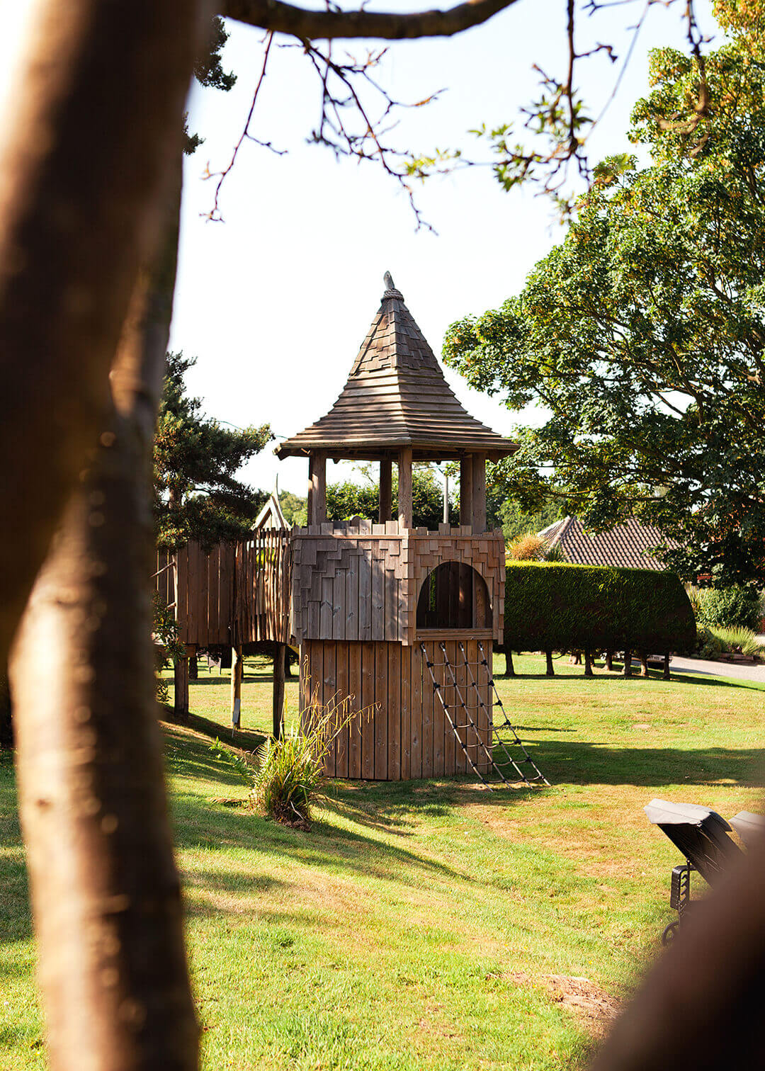 The Scarborough Hill Country Inn Hotel pine tower playground built and designed by CAPCO photography by George Browne