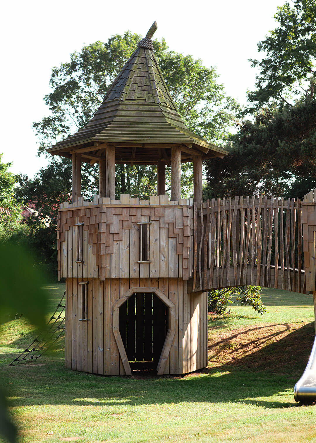The central tower Scarborough Hill Country Inn Hotel pine tower playground built and designed by CAPCO photography by George Browne