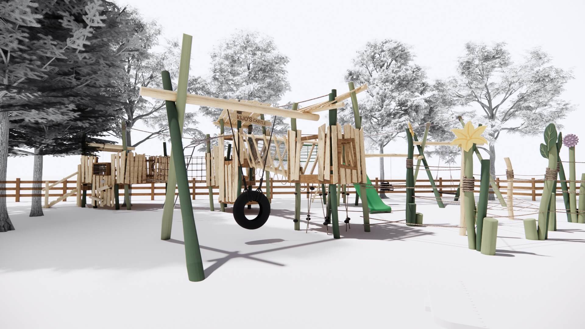 The play CGI for Joshi's Jungle Playground at Howletts Wild Animal Park by CAP.CO