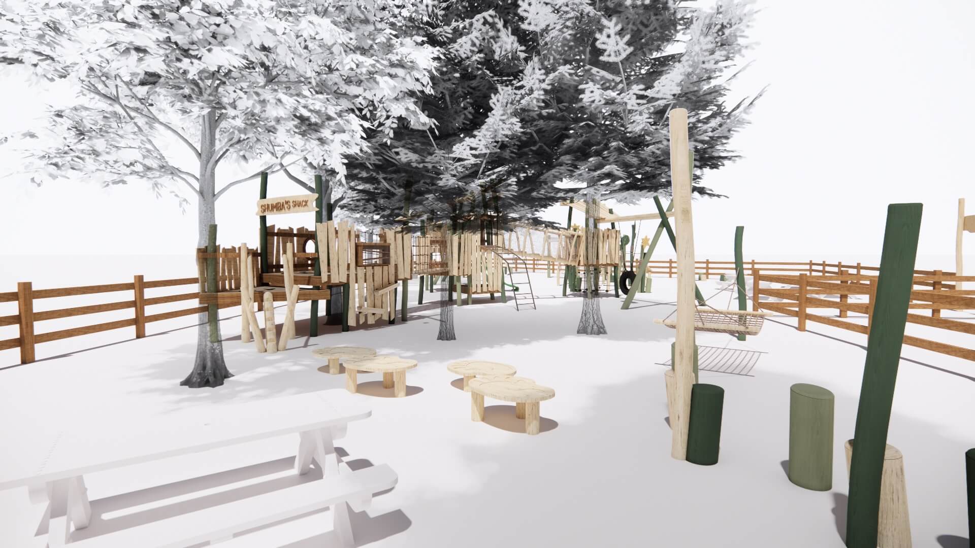 The play CGI for Joshi's Jungle Playground at Howletts Wild Animal Park by CAP.CO