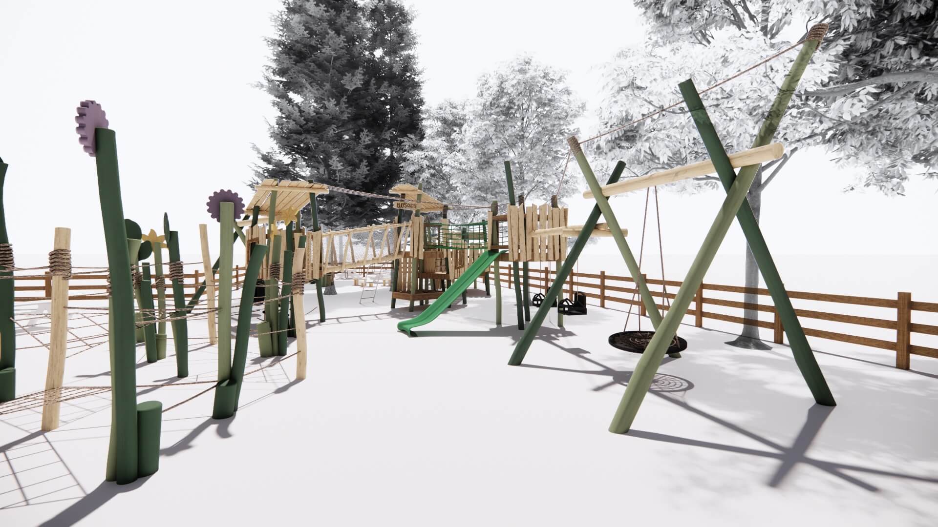 The play CGI for Joshi's Jungle Playground at Howletts Wild Animal Park by CAP.CO