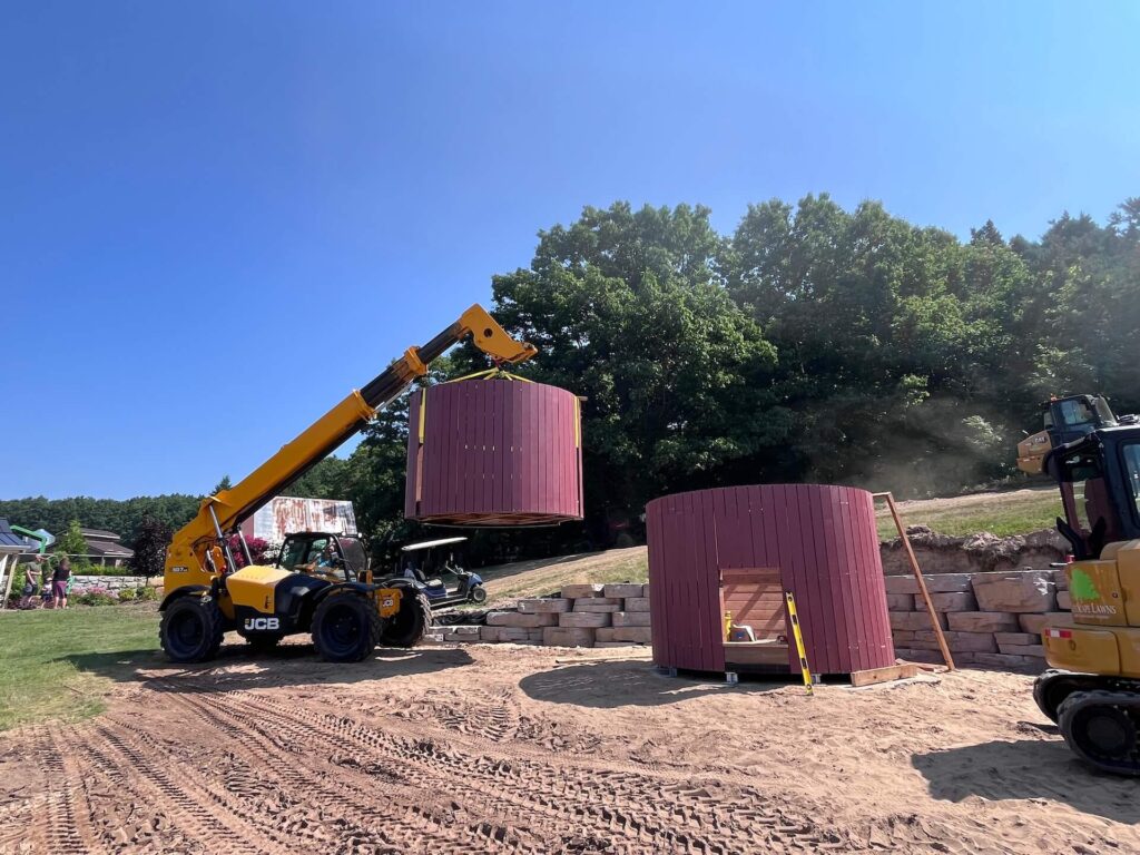 Lead Lewis Adventure Farm work in progress on the Play Silos by CAP.CO 1