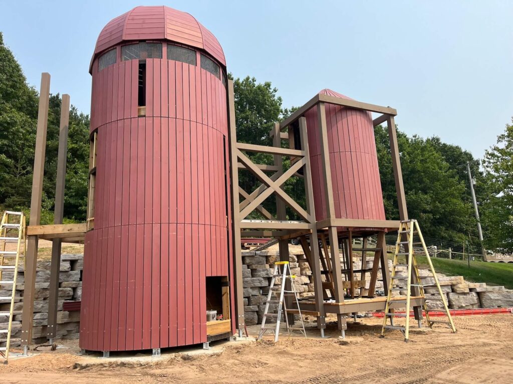 Lewis Adventure Farm work in progress on the Play Silos by CAP.CO