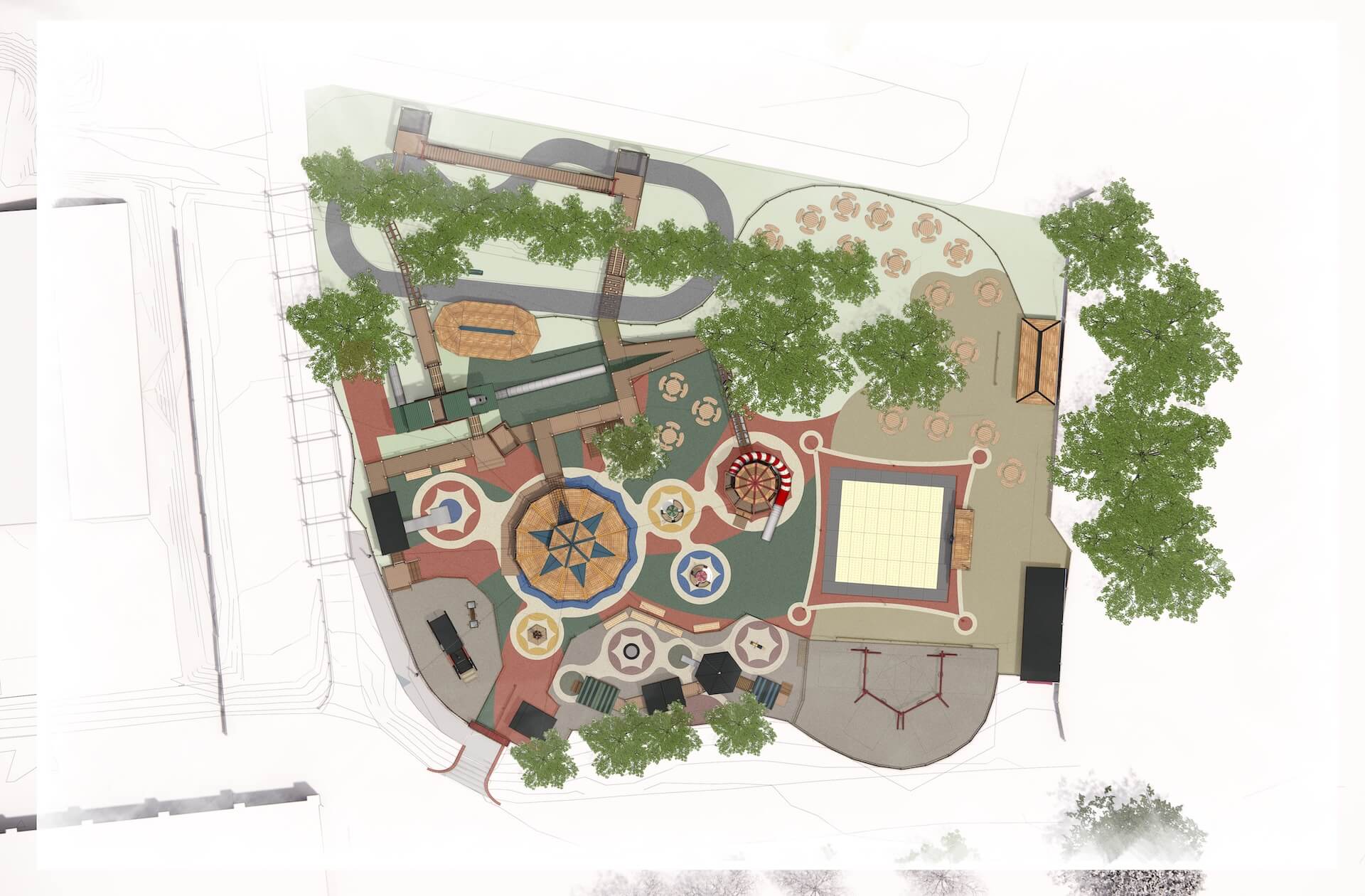 Thursford Adventure Play Fair Colour Surfacing Plan by CAP.CO